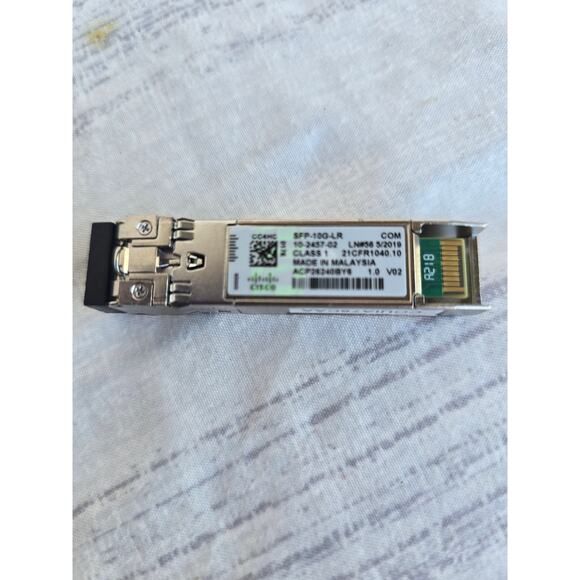 Cisco SFP-10G-LR 10 Gigabit Ethernet SFP+ Fiber Transceiver – Genuine OEM - Picture 1 of 3